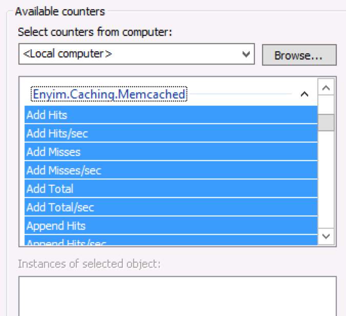 enyim memcached performance counter