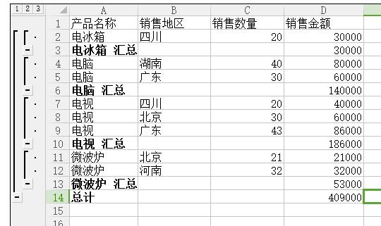 Excel中2013版进行分类汇总的操作技巧 Excel中2013版进行分类汇总的操作步骤