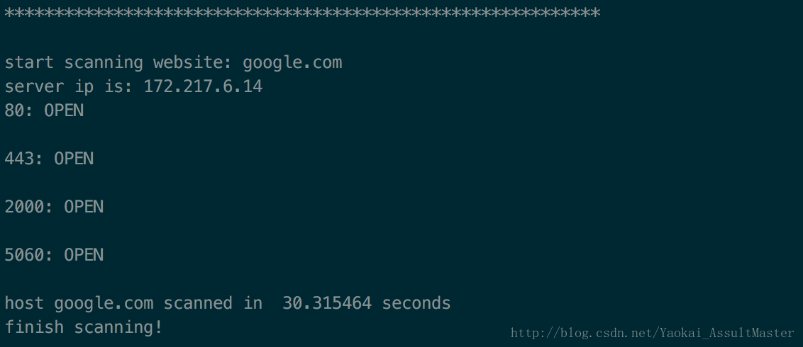 Python,端口扫描器
