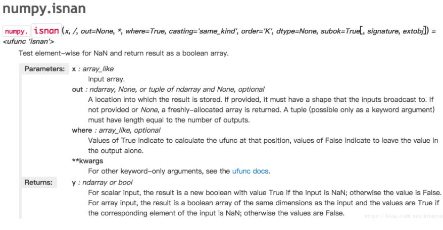 Python,Numpy,list,np.nan
