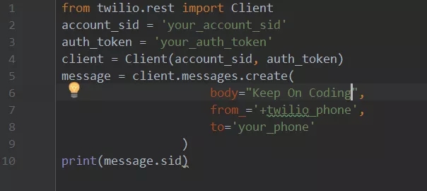 Python代码,自动发送短信