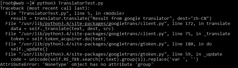 Python使用googletrans报错的解决方法 Python,googletrans,报错