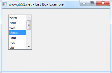 Python,wxPython,wx.ListBox,列表框