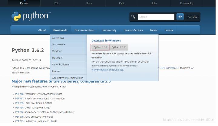 Window,64位,python3.6.2,环境搭建