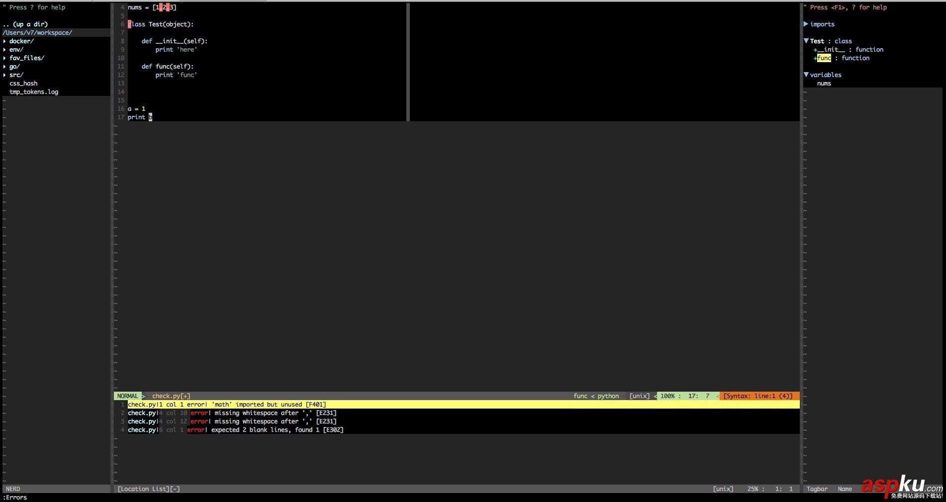 两个命令把 Vim 打造成 Python IDE的方法 Vim,Python,IDE