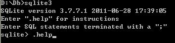 SQLite 入门教程一 基本控制台（终端）命令