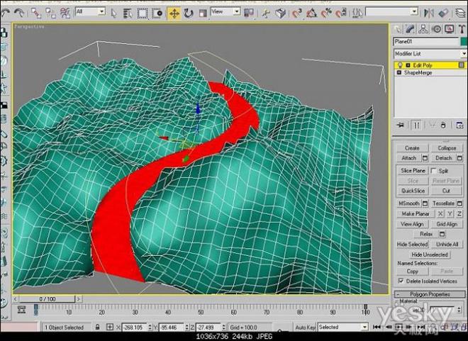 3ds Max等高线制作山路的简单研究