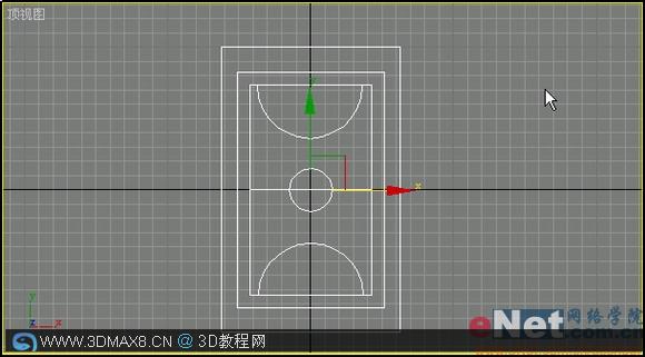 3DMAX制作篮球场建模教程