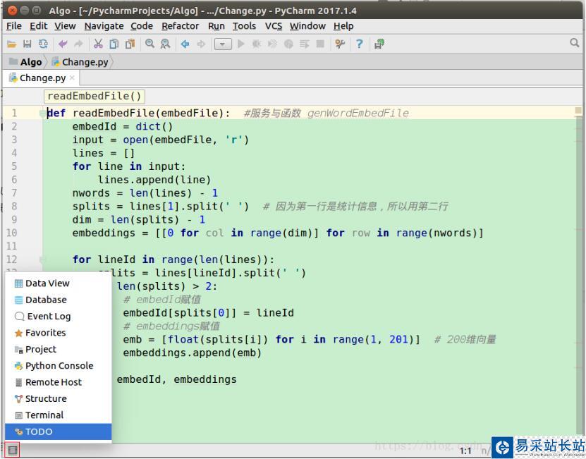 pycharm 显示project 选项卡