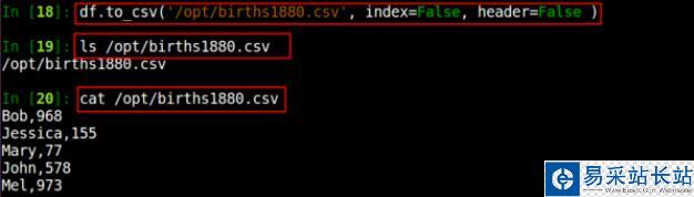 pandas.dataframe 数据写入到文件中