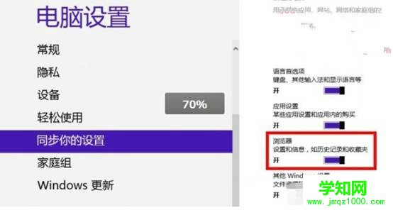 Win8系统IE浏览器收藏夹云同步功能如何开启