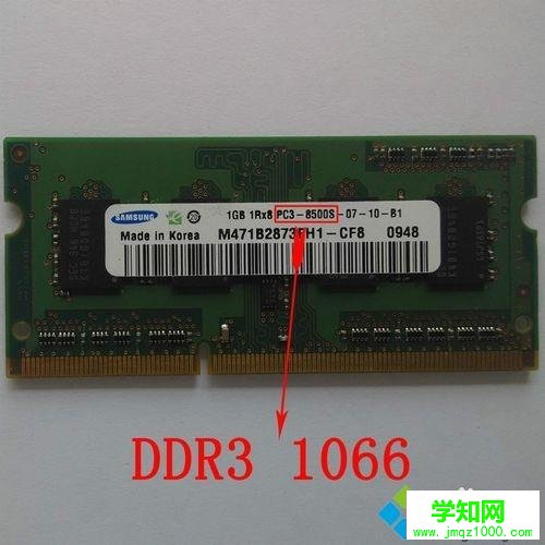 教你区分DDR1 DDR2 DDR3内存条的方法