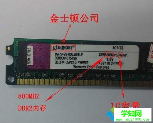 教你区分DDR1 DDR2 DDR3内存条的方法