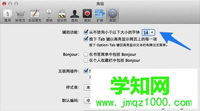 更改Mac电脑Safari字体大小的步骤4