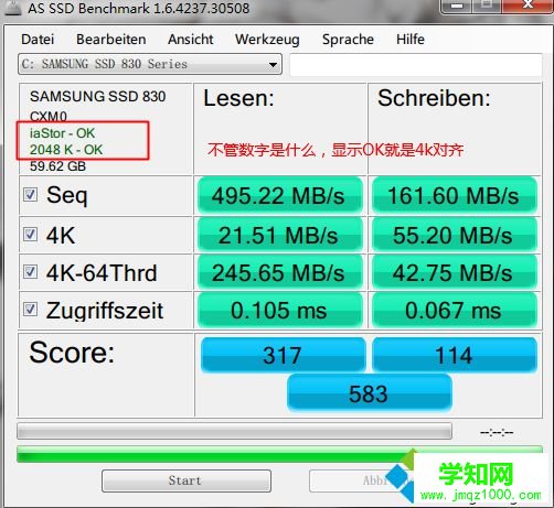 固态硬盘4k对齐检测方法一 as ssd工具2