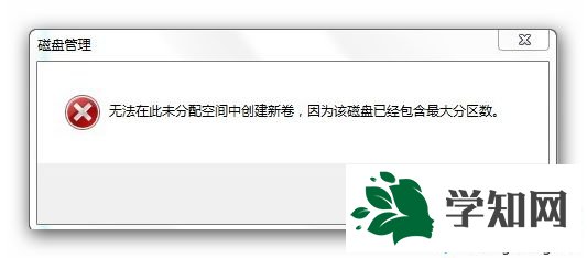 win7创建分区提示无法在此未分配空间中创建新卷怎么办 win7创建分区提示无法在此未分配空间中创建新卷怎么办