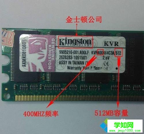 教你区分DDR1 DDR2 DDR3内存条的方法