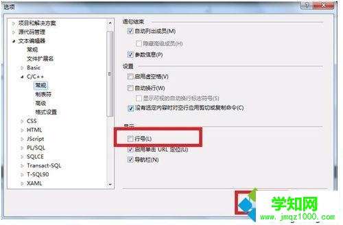 windows10系统下VS2010设置显示行号的步骤6