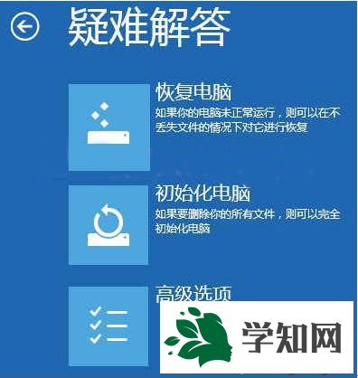 选择“疑难解答”