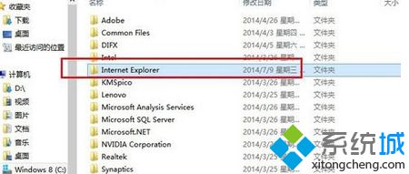 找到Internet Explorer文件夹