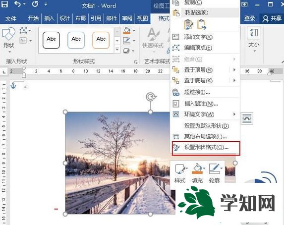 选择“设置形状格式” 选择“设置形状格式”