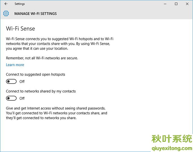 Windows10系统如何禁用Wi-Fi Sense，禁用Wi-Fi Sense的方法