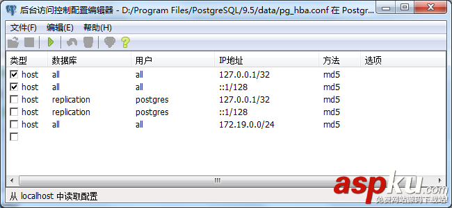 PostgreSQL,IP无法连接