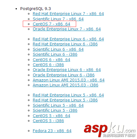 Linu,CentOS7,PostgreSQL9.3