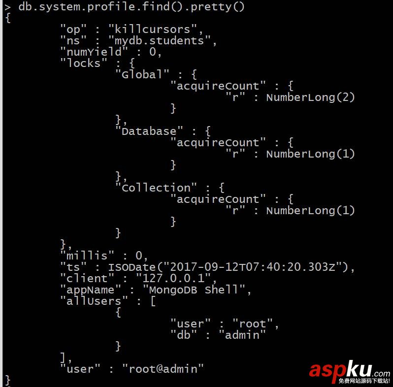 mongodb,查询耗时,查询记录,查询