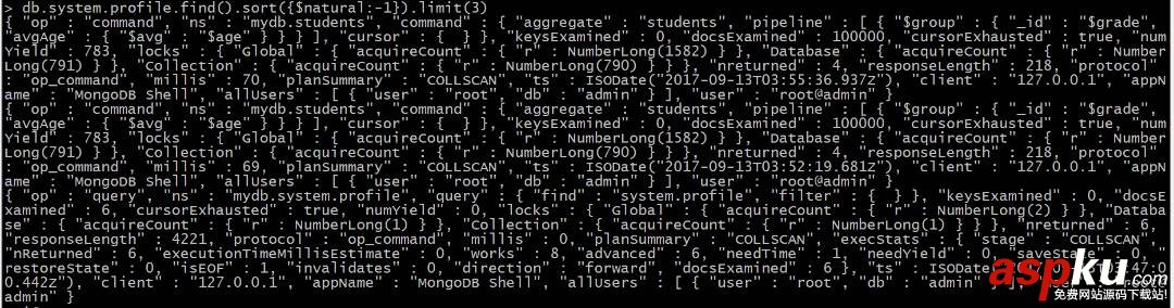 mongodb,查询耗时,查询记录,查询