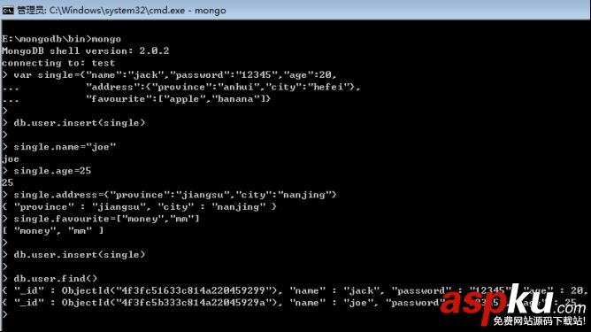 mongodb增删改查,mongodb的增删改查