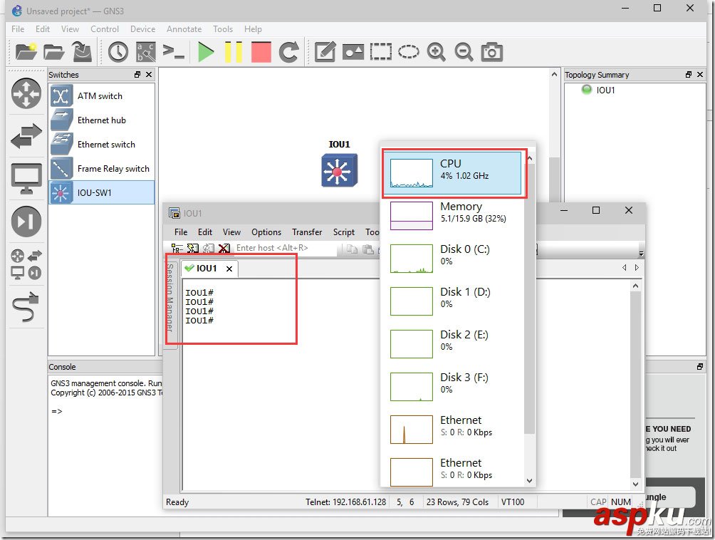 GNS3,Cisco,IOU