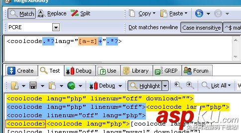 coolcode转SyntaxHighlighter与Mysql正则表达式实现分析 coolcode转SyntaxHighlighter与Mysql正则表达式实现分析