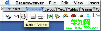 Dreamweaver MX中如何创建html锚链接   学知
