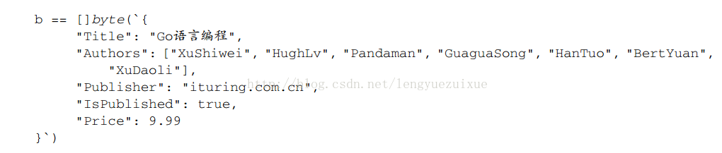 Go语言,JSON
