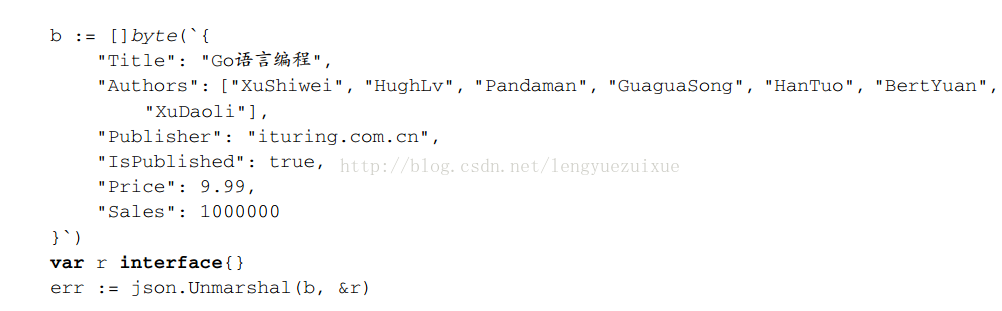 Go语言,JSON