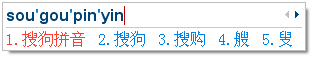 搜狗拼音输入法输入窗口