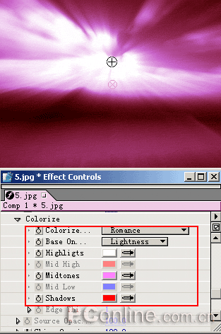 After effects 7.0实例教程－打造云层光线流动 武林网