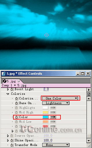 After effects 7.0实例教程－打造云层光线流动 武林网