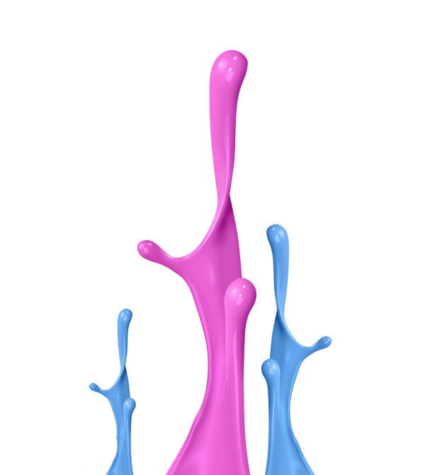 ps设计实例-彩色3D液体制作