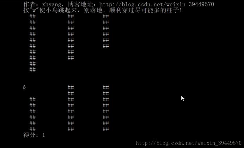 C语言,flappy bird,小游戏