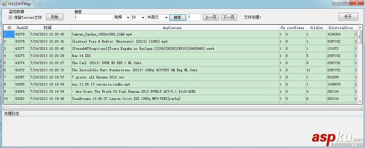 使用C#实现DHT磁力搜索的BT种子后端管理程序+数据库设计（开源）[搜片神器]