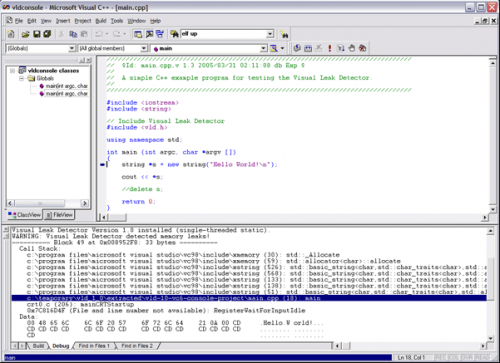 VC内存泄露检查工具:VisualLeakDetector 武林网教程