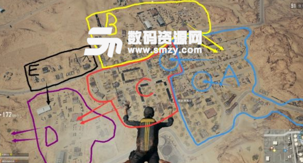 绝地求生沙漠L城跳伞位置推荐及打法攻略截图