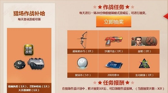 逆战感恩节火鸡大作战活动猎场作战补给