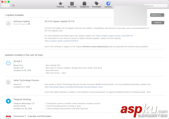 OSX10.11.6,预览版Beta3,苹果,macOS
