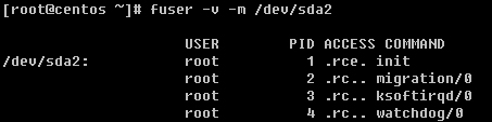 Linux,fuser