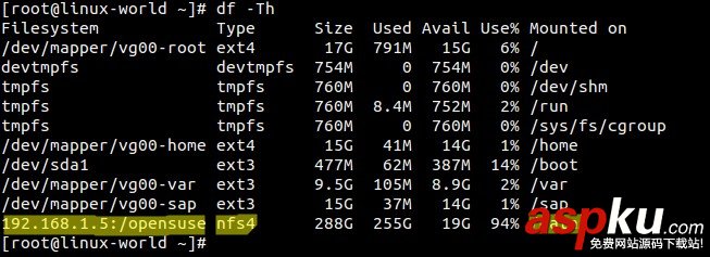 Linux系统中df命令的一些使用实例整理汇总 Linux,df