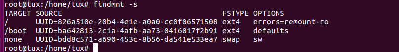 Linux系统下findmnt命令使用全解 Linux,findmnt