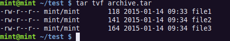 Linux,Tar
